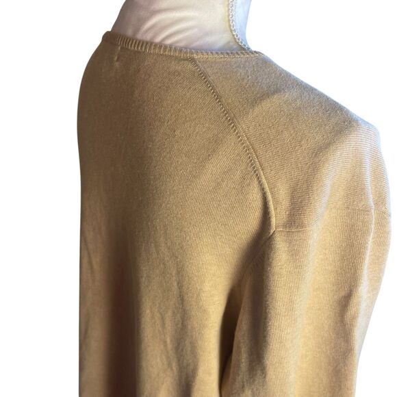 Lands End Womens Cardigan Sweater Sz XL Beige Long Sleeves Button Up Casual Work - Picture 12 of 16